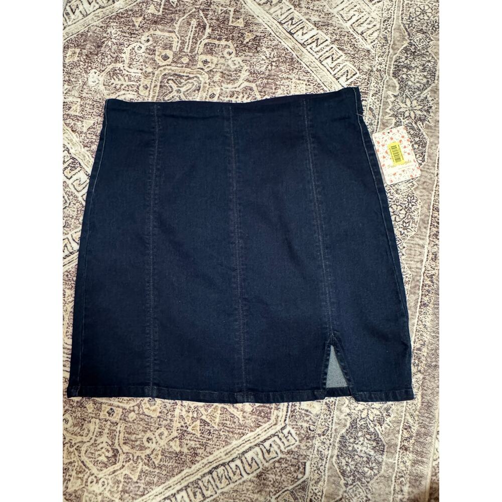 NWT FREE PEOPLE Denim Mini Skirt With Elastic Waist